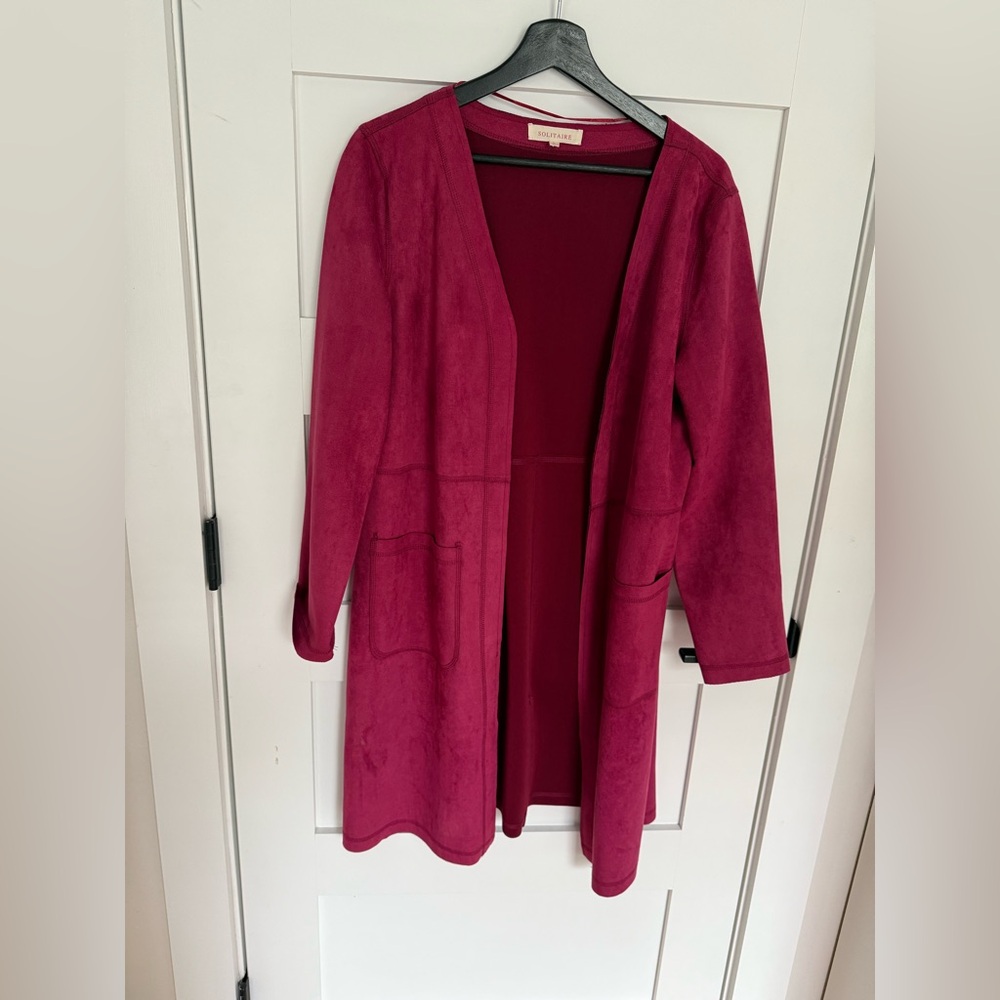 Purple Long Jacket Spandex Solitaire Large